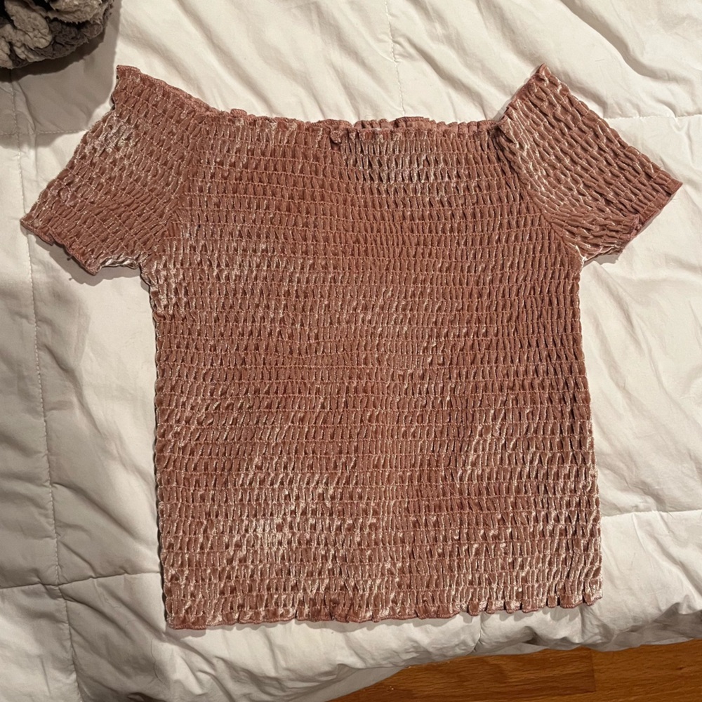 LIGHT PINK OFF SHOULDER TOP